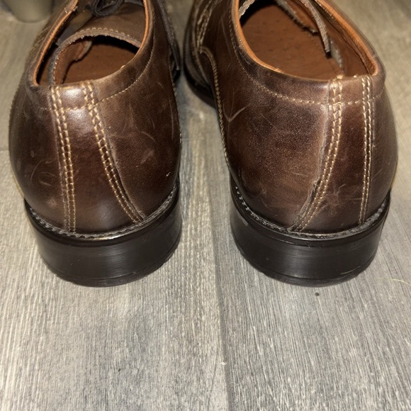 Structure Dorian Brown Leather Wingtip Oxford Dress Shoes 10.5 - Picture 5 of 11